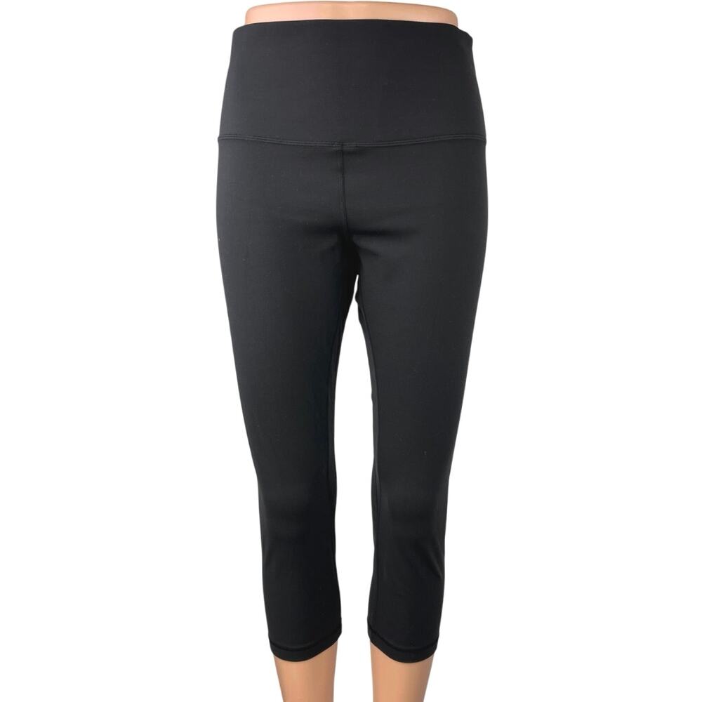 Lululemon Women's Black High Waisted Yoga Capri Athletic Leggings Pants Size 6